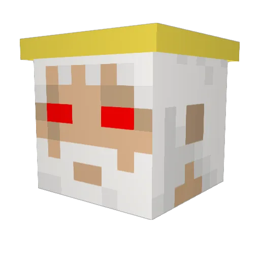 Diexx Minecraft avatar head, 3D render