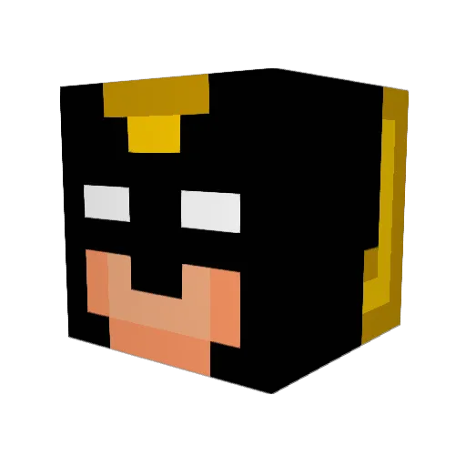 Diferifar Minecraft avatar head, 3D render
