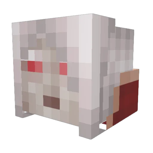 Difeu Minecraft avatar head, 3D render