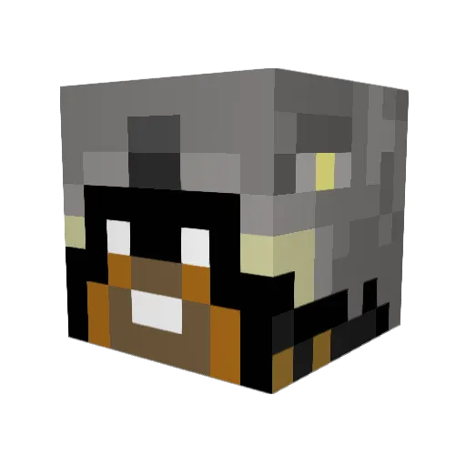 Diffensive Minecraft avatar head, 3D render