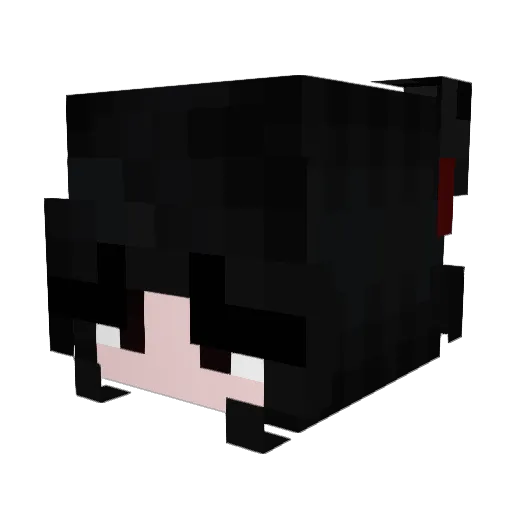 Difficultea_ Minecraft avatar head, 3D render