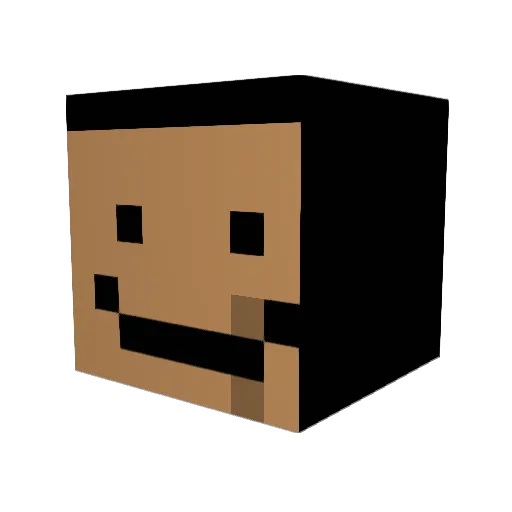 Diffler Minecraft avatar head, 3D render