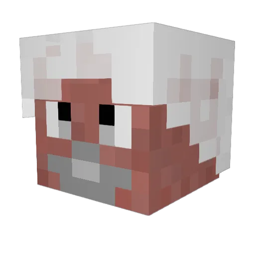 Diffrnt Minecraft avatar head, 3D render
