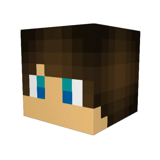 DiffuseBead9978 Minecraft avatar head, 3D render