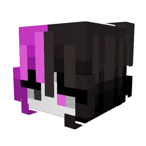 Difixed Minecraft avatar head, 3D render