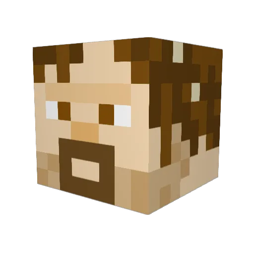Diflague Minecraft avatar head, 3D render