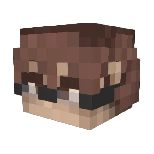 Diflari Minecraft avatar head, 3D render