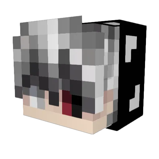 Difler Minecraft avatar head, 3D render