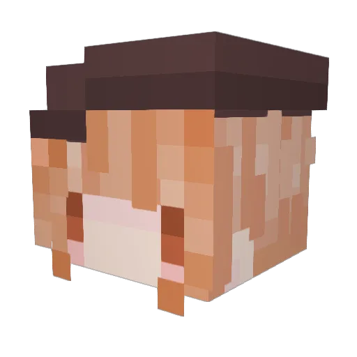 Difon Minecraft avatar head, 3D render
