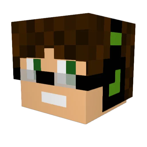 Difto Minecraft avatar head, 3D render
