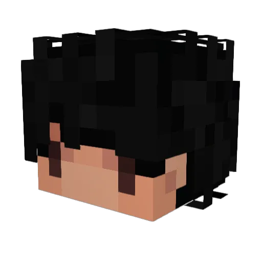 Dig Minecraft avatar head, 3D render