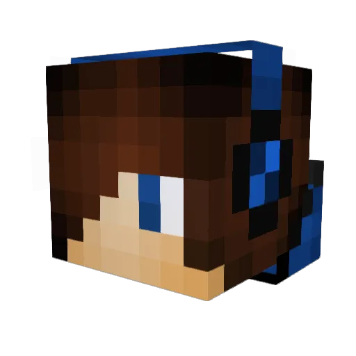 DigBick_Dan Minecraft avatar head, 3D render