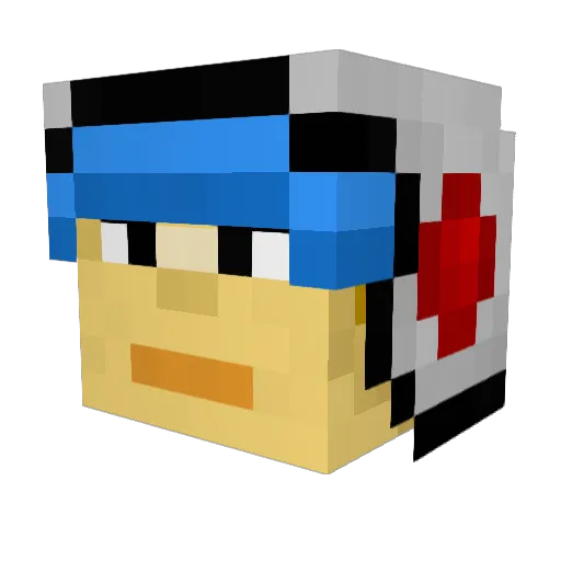 DigDug74 Minecraft avatar head, 3D render