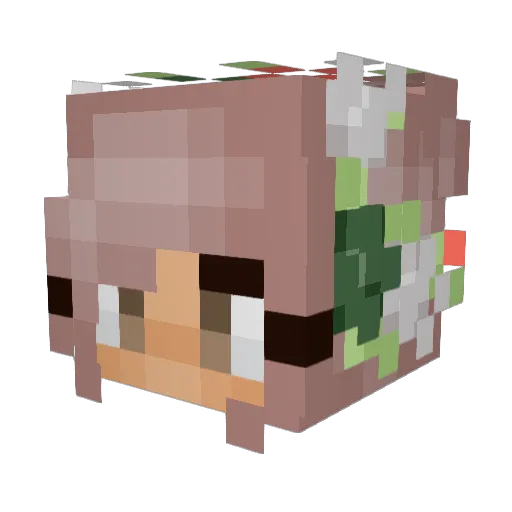 DigFx Minecraft avatar head, 3D render