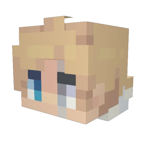 DigTV Minecraft avatar head, 3D render
