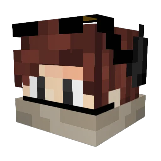 Digaroo Minecraft avatar head, 3D render