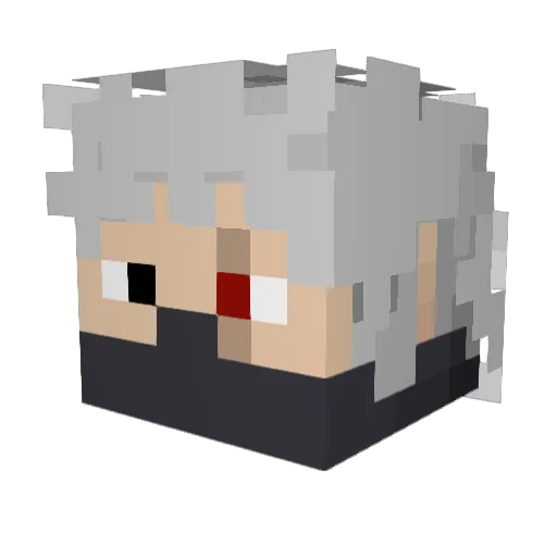 Digarsitoo Minecraft avatar head, 3D render