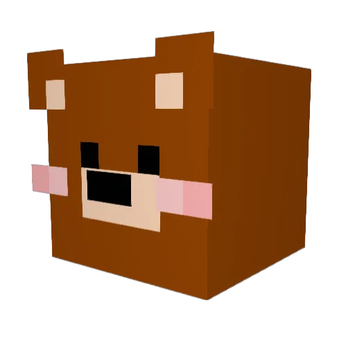 Digda09 Minecraft avatar head, 3D render
