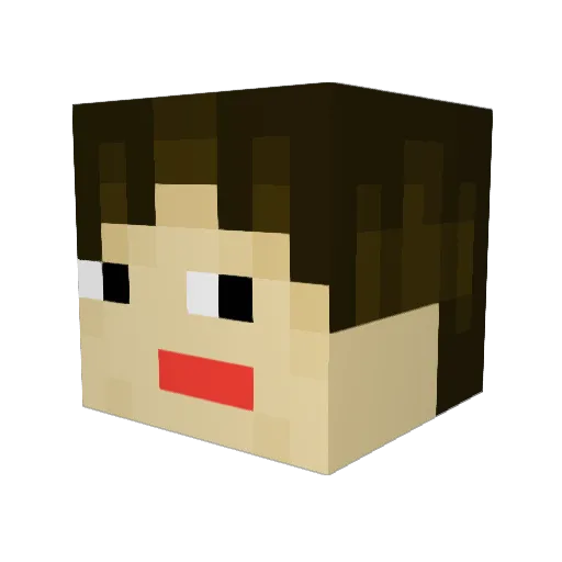 Digda_a Minecraft avatar head, 3D render