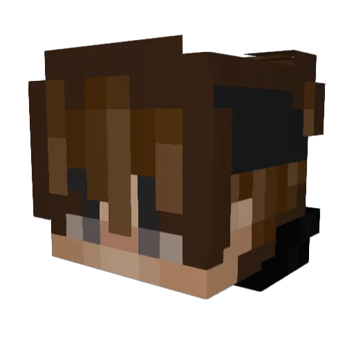 Digdinnn Minecraft avatar head, 3D render
