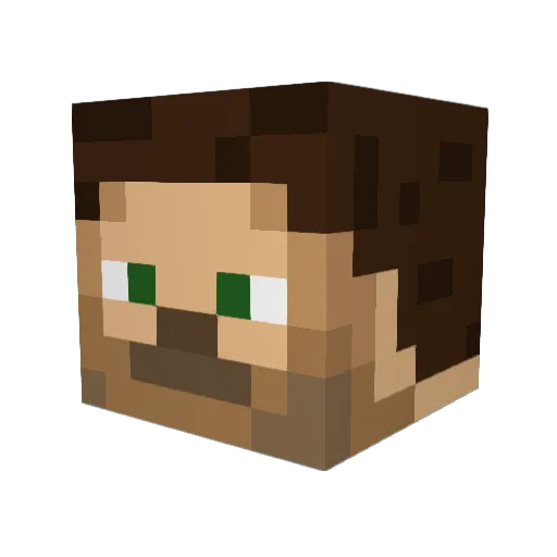 Digg0r Minecraft avatar head, 3D render