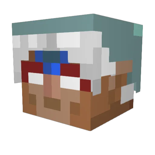 DiggBuckeye Minecraft avatar head, 3D render
