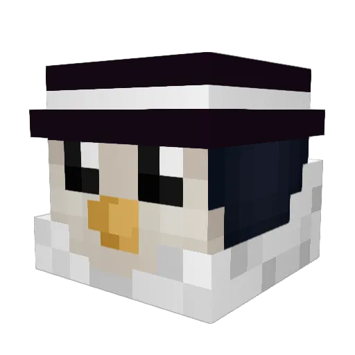 Diggachen Minecraft avatar head, 3D render