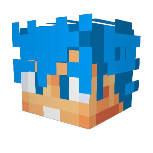 Diggadsl Minecraft avatar head, 3D render