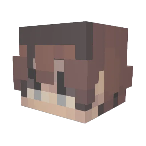 Digger645 Minecraft avatar head, 3D render