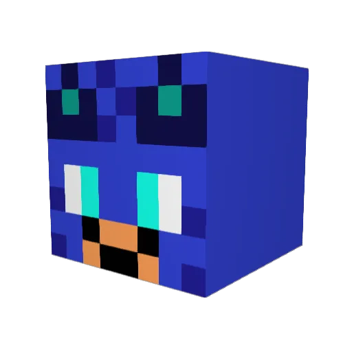 DiggerNichoolas Minecraft avatar head, 3D render