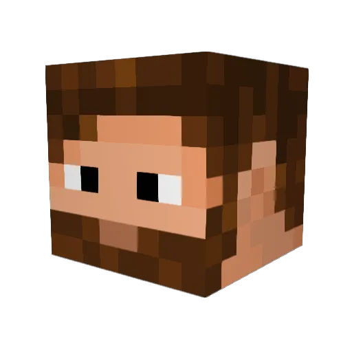 DiggerUK Minecraft avatar head, 3D render