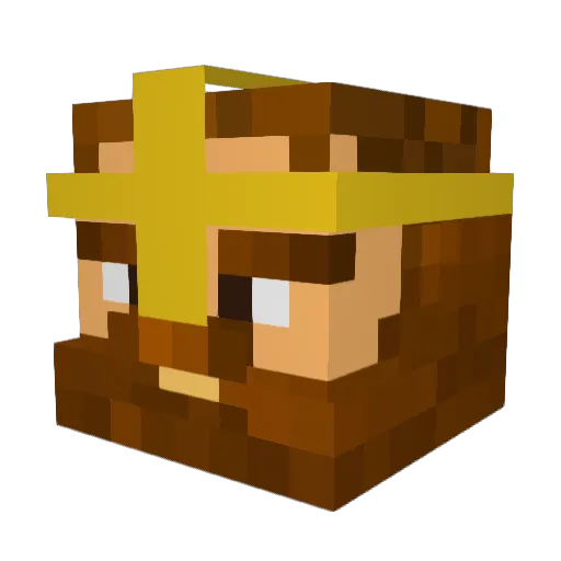 Diggis Minecraft avatar head, 3D render