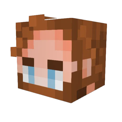 DiggyAzalea Minecraft avatar head, 3D render