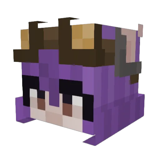 DiggyLTO Minecraft avatar head, 3D render