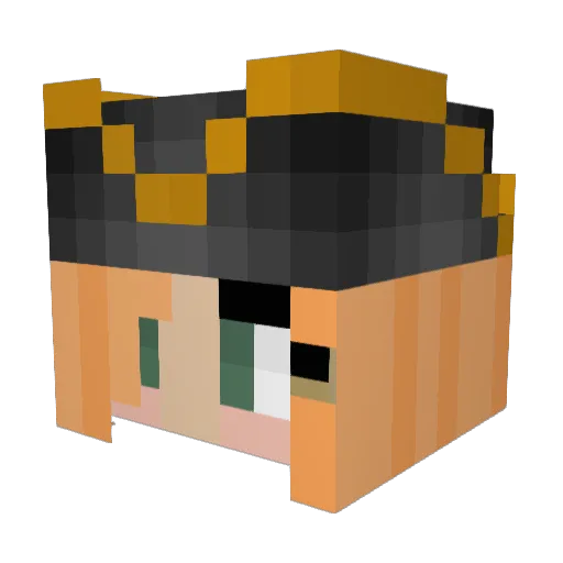 DiggyTheDwarf Minecraft avatar head, 3D render
