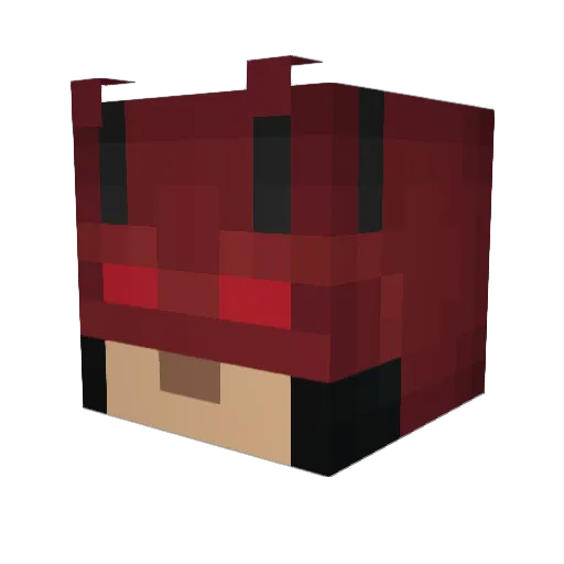Diggydood Minecraft avatar head, 3D render
