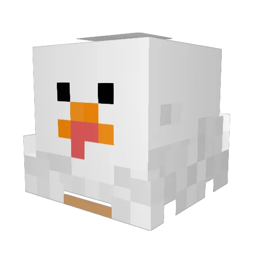 Digi35 Minecraft avatar head, 3D render