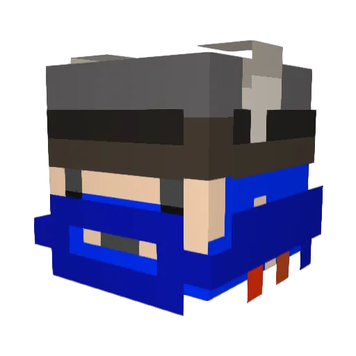 DigiDigg Minecraft avatar head, 3D render