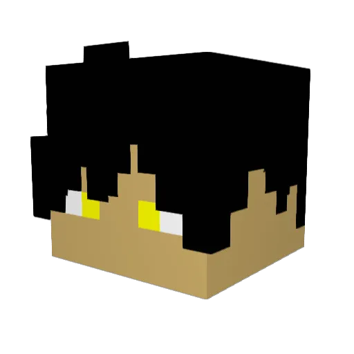 DigiDxmo Minecraft avatar head, 3D render