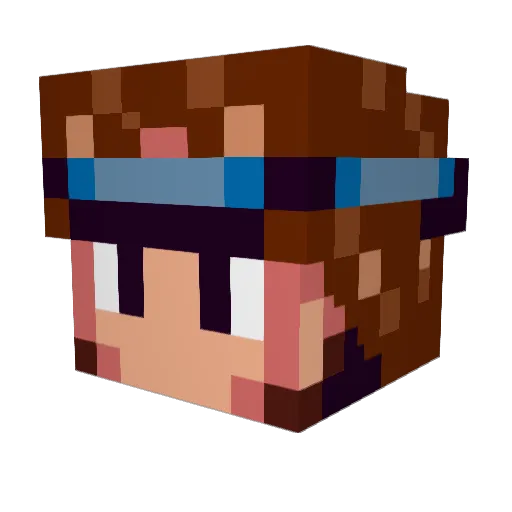 DigiSaint Minecraft avatar head, 3D render
