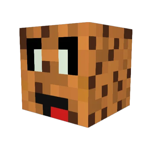 Digicrafting Minecraft avatar head, 3D render