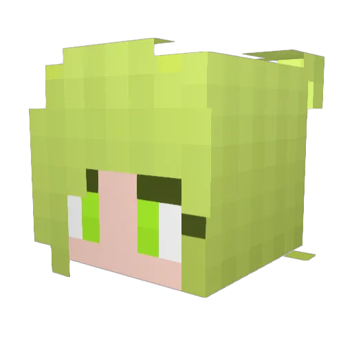 Diginy Minecraft avatar head, 3D render