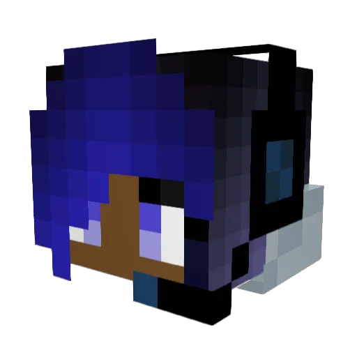 DigitDelete Minecraft avatar head, 3D render