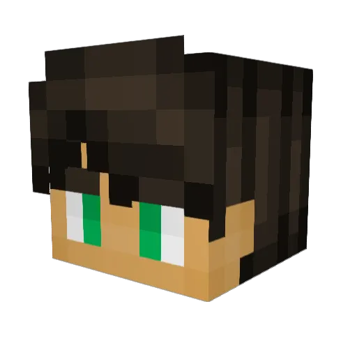 Digital04_ Minecraft avatar head, 3D render