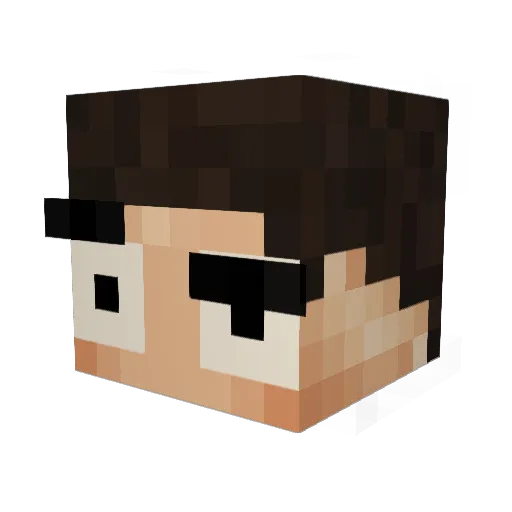 Digital284 Minecraft avatar head, 3D render