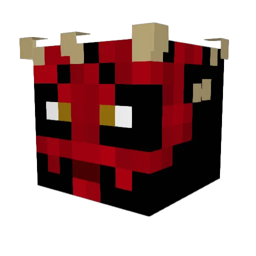 DigitalBo Minecraft avatar head, 3D render