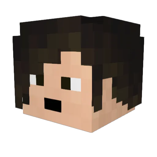 DigitalCloud Minecraft avatar head, 3D render
