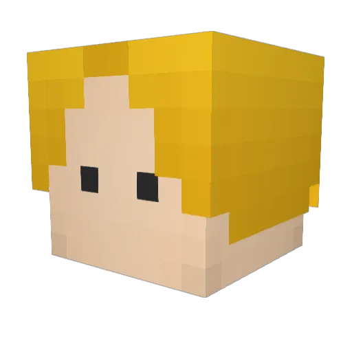 DigitalDolbik Minecraft avatar head, 3D render