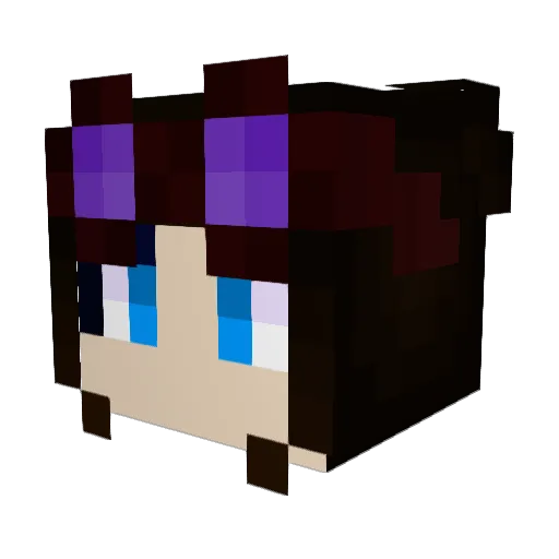 DigitalLamp Minecraft avatar head, 3D render