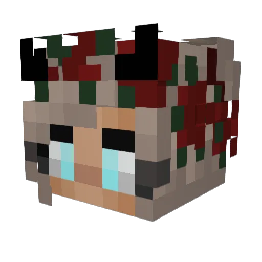 DigitalRoses Minecraft avatar head, 3D render